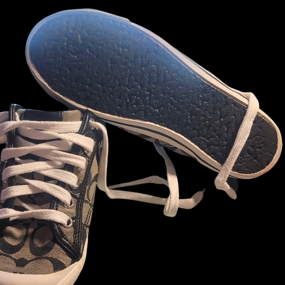 COACH Stylish Black and White Sneakers